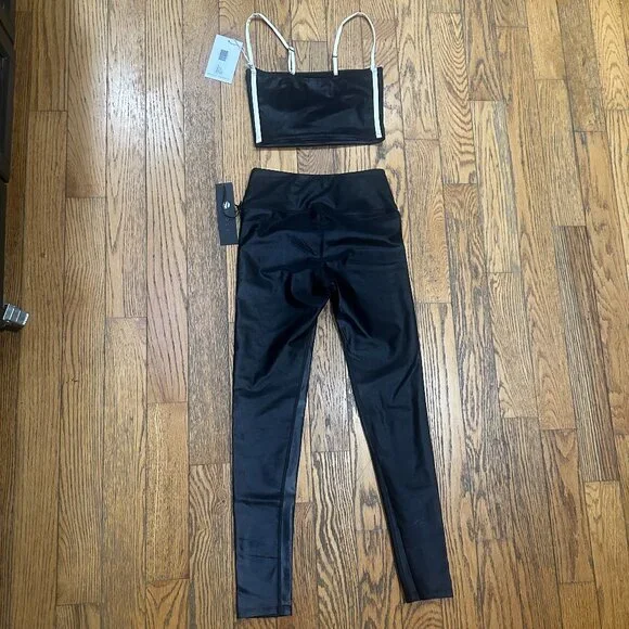 NWT Noli Shop Black Halftime Bra and Liquid Leggings Set Size Small - Picture 9 of 13